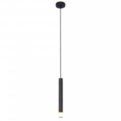 Lampa wisząca VELIC Czarna – metalowa tuba z gwintem G9