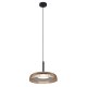 Lampa wisząca SOLVIA czarna – LED 10W, żebrowany klosz