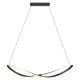 Lampa wisząca LED ROSENTRA Czarna – zintegrowany moduł 20W, 1400lm