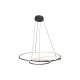Lampa wisząca LED ZEPHYRA Czarny – trzy ringi, zintegrowane LED 35W