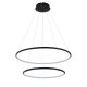 Lampa wisząca LED Marseille Czarna – dwa pierścienie, 40W