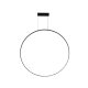 Lampa wisząca LED RASCAL Czarna – okrągły ring 90 cm, 40W