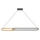 Lampa wisząca LED RAVON czarno-złota – zintegrowane LED 40W