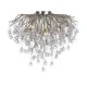 Lampa sufitowa ICICLE srebrna – 9 źródeł, kryształowe dekoracje