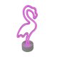 Lampa stołowa LED Neon Flamingo Różowa – neonowy flaming na podstawce