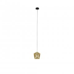 Lampa wisząca COLORE złota – LED 6W, geometryczny klosz
