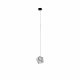 Lampa wisząca COLORE Czarny/Przezroczysty – LED 6W, geometryczny klosz