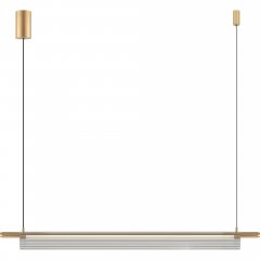 Lampa wisząca LED ARCUS Złota – liniowa, ściemnialna, barwa zmienna