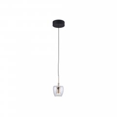 Lampa wisząca LED Nelson Czarny / Złoty – zintegrowane źródło 3W, 3000K