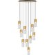 Lampa wisząca LED IGGLY Złoty, Czarny – 10 zwisów, ściemniana, CCT