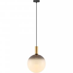 Lampa wisząca NUA złoto-czarna – szklana kula z gradientem