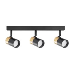 Lampa sufitowa spot FORI czarno-złota – 3 reflektory GU10