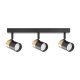 Lampa sufitowa spot FORI czarno-złota – 3 reflektory GU10
