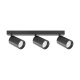 Lampa sufitowa WADE czarna – 3 obrotowe spoty GU10