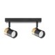 Spot sufitowy FORI czarno-złoty – 2 regulowane reflektory GU10