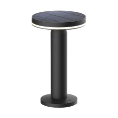 Lampa solarna stołowa CARLI czarna – LED 2,5W, IP44, bez kabli