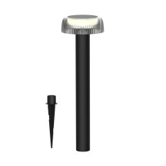 Słupek ogrodowy solarny BLUET Czarny – zintegrowane LED 2,5W