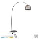 Lampa podłogowa łukowa BALU Czarna LED – ściemnianie i CCT
