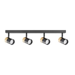 Lampa sufitowa FORI na 4 żarówki – czarno-złote reflektory GU10