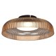 Plafon LED SOLVIA Czarny – zintegrowane 10W, ryflowany klosz