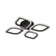 Plafon LED ILLUMIA Czarny – zintegrowane LED, CCT, pilot, 30W