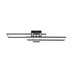 Lampa sufitowa LED LUMENZ Czarny / Chrom – ściemnianie pilotem, CCT
