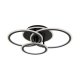 Plafon LED LUNAR Czarny – ściemnianie pilotem, CCT 3000–6000K