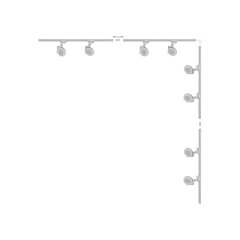 Szynoprzewód L 2x2m biały zestaw z reflektorami 1-fazowy 3591 Zuma Line